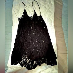 Vintage Lace Teddy Gown 2x. Designer unknown.